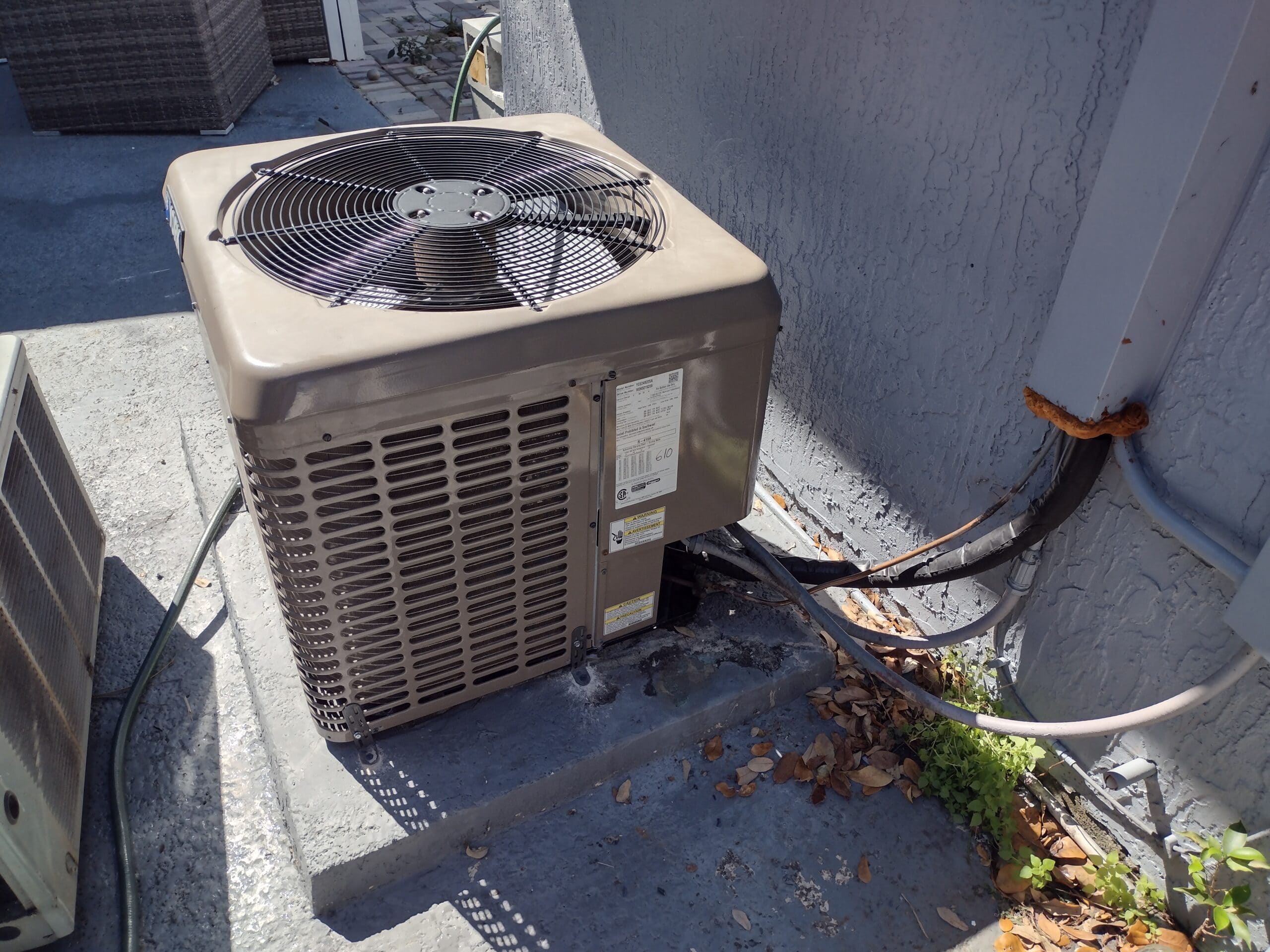 Central air conditioning system successfully repaired and cleaned by our technicians, now operating efficiently and effectively